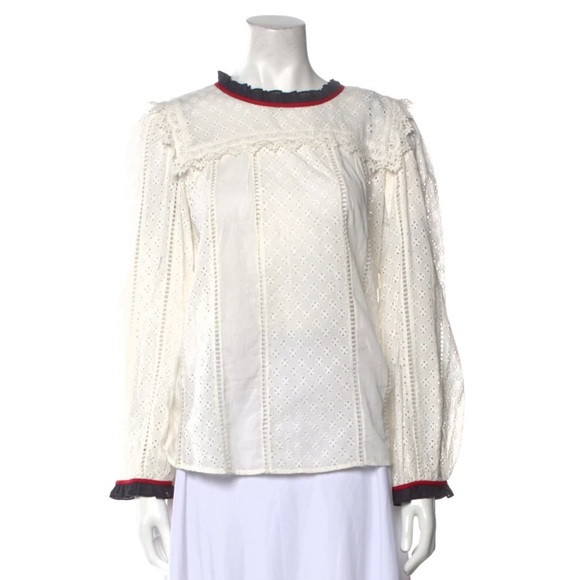 Ba$sh Paris White Longsleeve Blouse - Picture 2 of 9